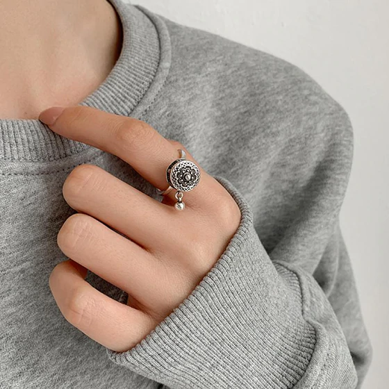Silver Mantra Ring | Inspirational Statement Jewellery | Elegant and Stylish-State of Style