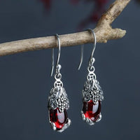 Silver Mythical Creature Earrings - Aelora-Red-State of Style