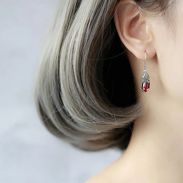 Silver Mythical Creature Earrings - Aelora-White-State of Style