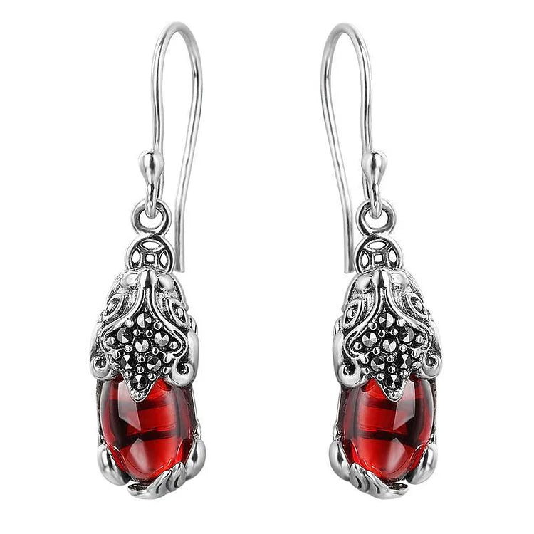 Silver Mythical Creature Earrings - Aelora-White-State of Style
