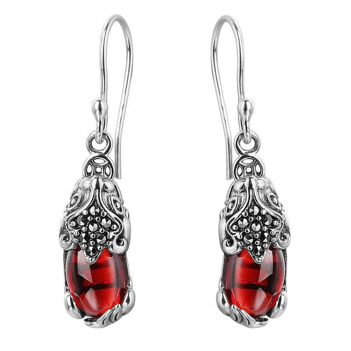 Silver Mythical Creature Earrings - Aelora-White-State of Style