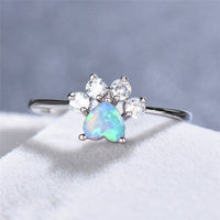 Silver Opal and Zirconia Ring - Celestine-5-State of Style