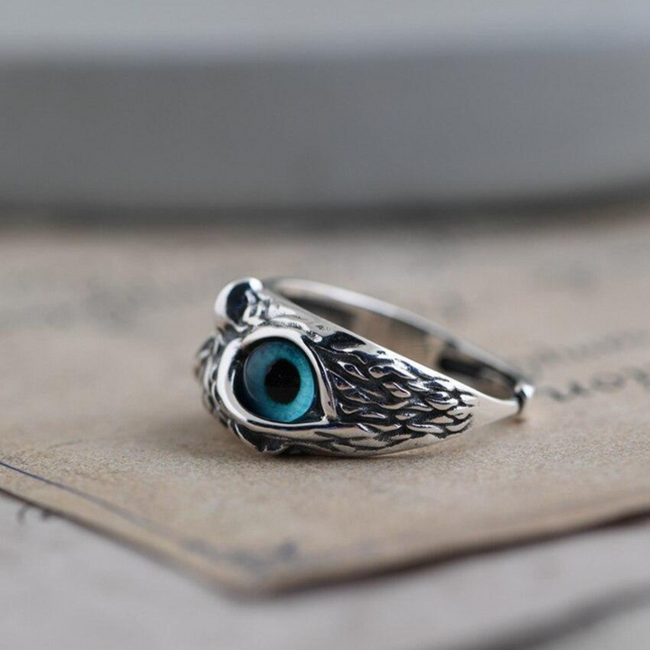 Silver Opal Owl Charm Ring - Ophelia-State of Style