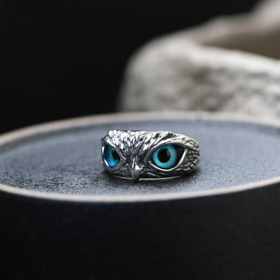 Silver Opal Owl Charm Ring - Ophelia-State of Style