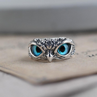 Silver Opal Owl Charm Ring - Ophelia-State of Style