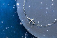 Silver Plane Bracelet | Charm for Adventurous Spirit-State of Style