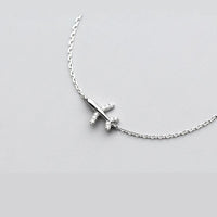 Silver Plane Bracelet | Charm for Adventurous Spirit-State of Style
