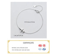 Silver Plane Bracelet | Charm for Adventurous Spirit-State of Style