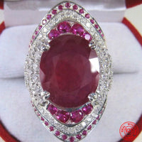Silver Ring with Ruby – Seraphine-Diameter 16.5-State of Style