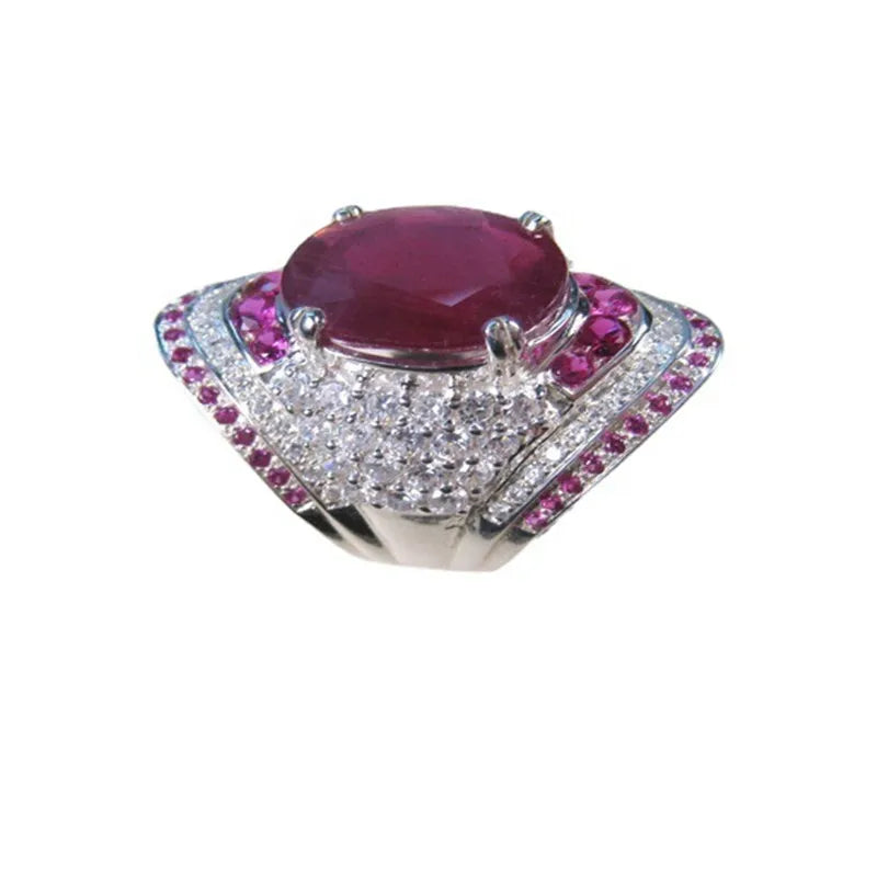Silver Ring with Ruby – Seraphine-Diameter 17.3-State of Style