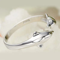 Silver Ring With Two Dolphins | Dolphin Jewellery-State of Style