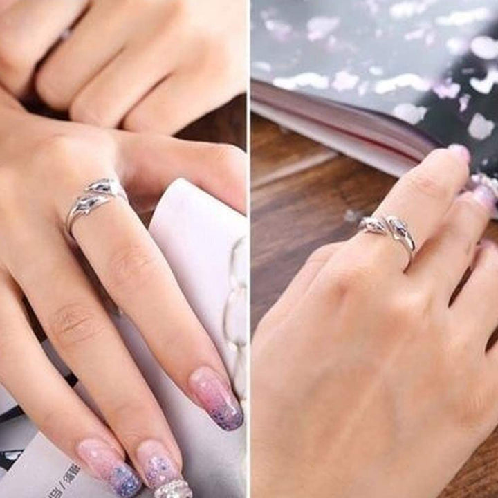 Silver Ring With Two Dolphins | Dolphin Jewellery-State of Style