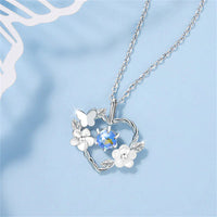 SILVER SEASHELL FLOWER HEART NECKLACE-State of Style