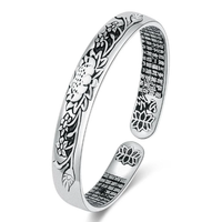 Silver Serenity Lotus Bracelet | Tranquility Accessory-State of Style