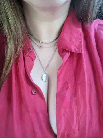 SILVER TRIPLE CHAIN NECKLACE-State of Style