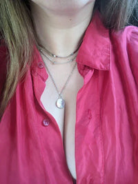 SILVER TRIPLE CHAIN NECKLACE-State of Style