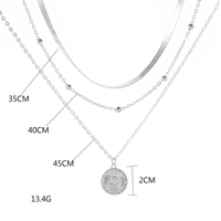 SILVER TRIPLE CHAIN NECKLACE-State of Style