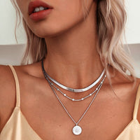 SILVER TRIPLE CHAIN NECKLACE-State of Style