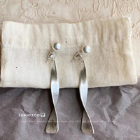 Silver Wave Pattern Earrings - Lina-Hanger-State of Style