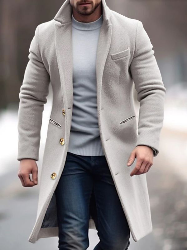 Men's wool blend jacket for autumn & winter - Adrian