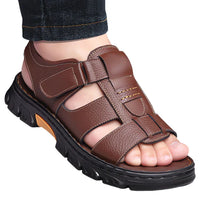 Simon - Orthopedische Zwarte Comfort Sandalen-Bruin-38-State of Style