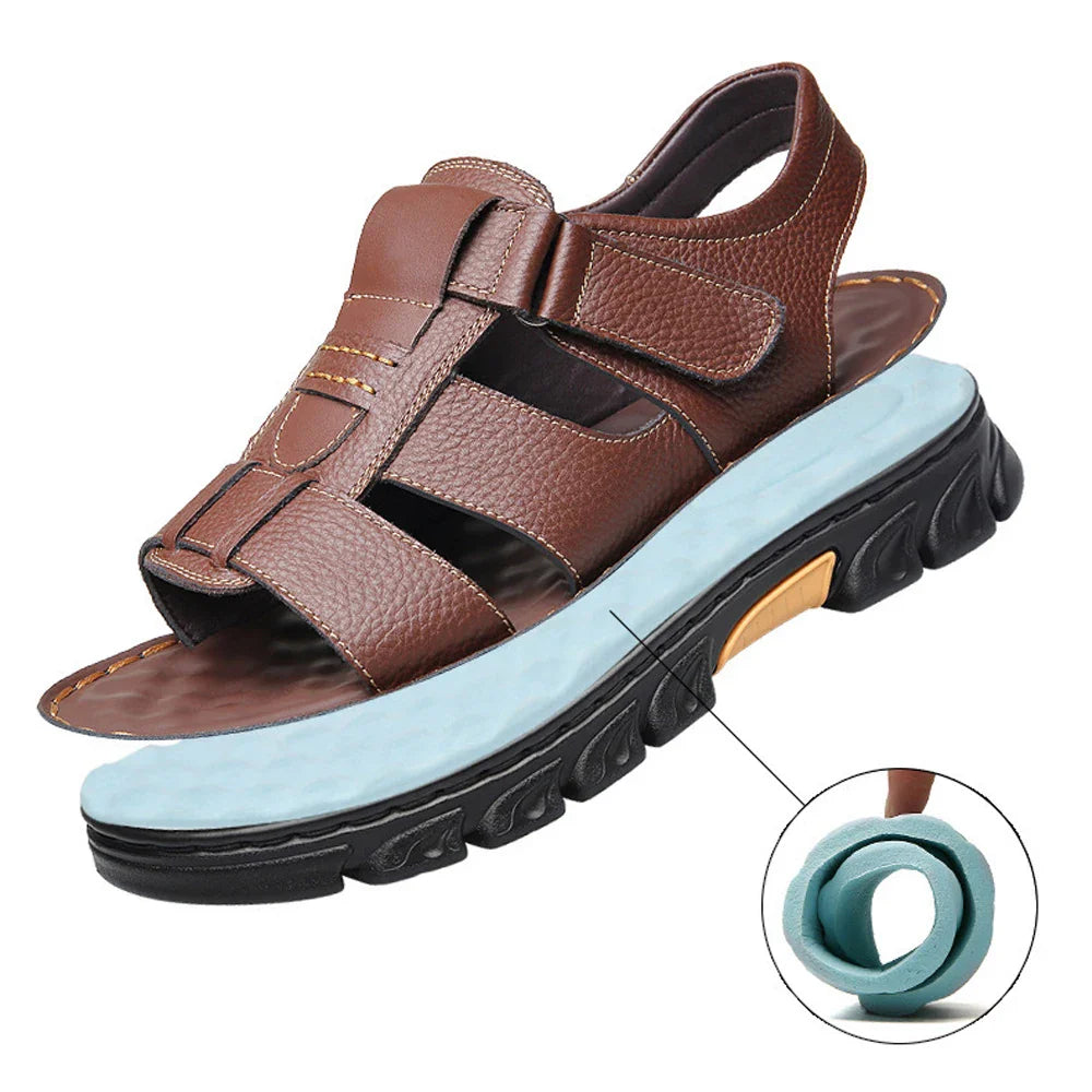 Simon - Orthopedische Zwarte Comfort Sandalen-Zwart-38-State of Style