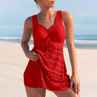 Simone – Two-Piece Lace Tankini Set with High-Waisted Bottoms-Red-M-State of Style