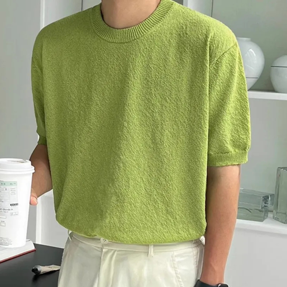 Simple and Stylish Men's T-Shirt - Joey-Light green-S-State of Style