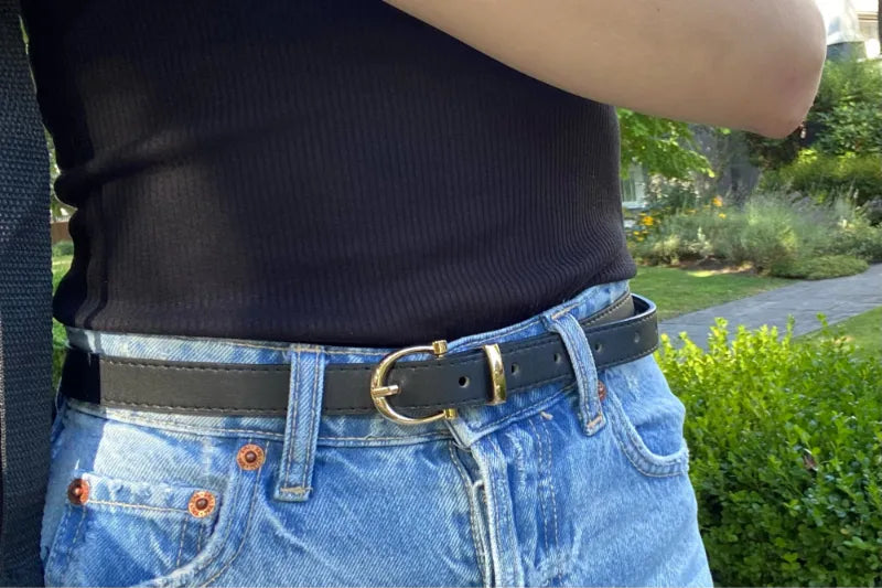 Simple Metal Buckle Belt | Sleek & Versatile-Black-State of Style