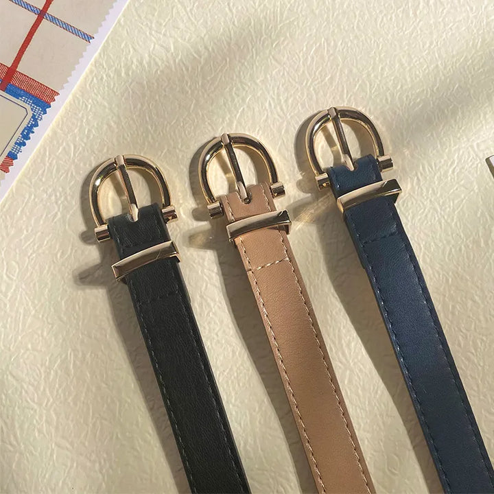 Simple Metal Buckle Belt | Sleek & Versatile-Black-State of Style