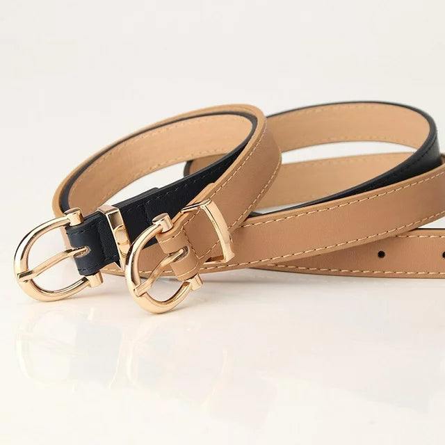Simple Metal Buckle Belt | Sleek & Versatile-Black-State of Style
