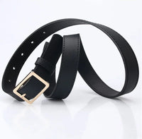 Simple Metal Buckle Belt | Sleek & Versatile-Black-State of Style