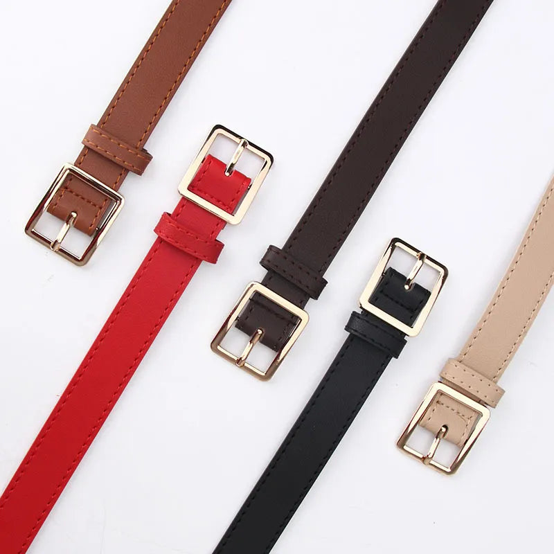 Simple Metal Buckle Belt | Sleek & Versatile-Black-State of Style