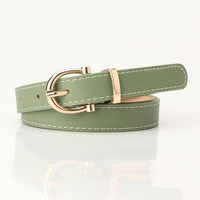 Simple Metal Buckle Belt | Sleek & Versatile-Green-State of Style