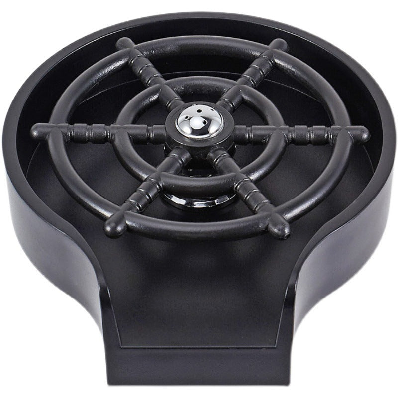 Simple One-Handed Glass Rinser – CupJet-Black-State of Style