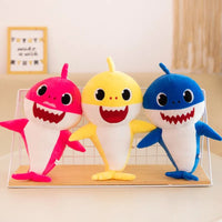 Singing Shark Plush Toy with Music and Light - GlowShark-Yellow-Hug-State of Style