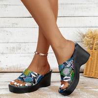 Sleehak Ladies Sandals with Snake Print – Jade-3-State of Style