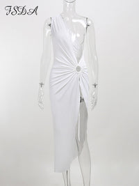 Sleeveless Beach Dress | Super Soft and Comfortable-White-S-State of Style