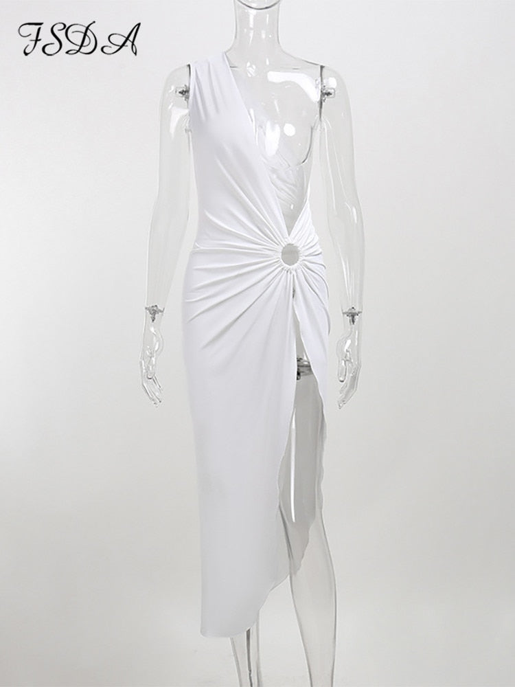 Sleeveless Beach Dress | Super Soft and Comfortable-White-S-State of Style