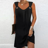Sleeveless Cut-Out | Loisa Dress-Black-S-State of Style