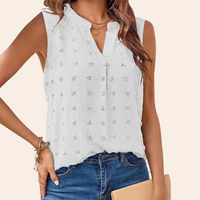 Sleeveless Light Women's Blouse – Vera-White-S-State of Style