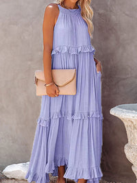 Sleeveless Maxi Dress with Bow Detail – Noor-Lila-S-State of Style