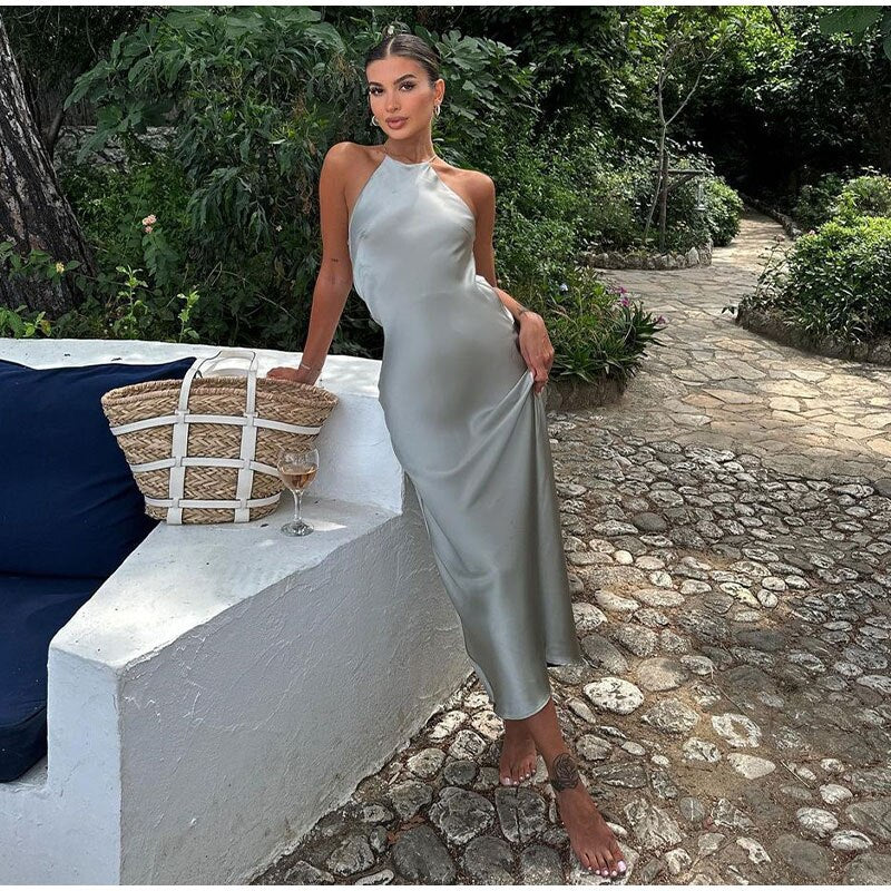 Sleeveless Maxi Dress with Straps - Luna-Grey-XS-State of Style