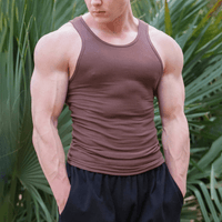Sleeveless men's fitness T-shirt made from breathable material – Nico-Wine red-M-State of Style