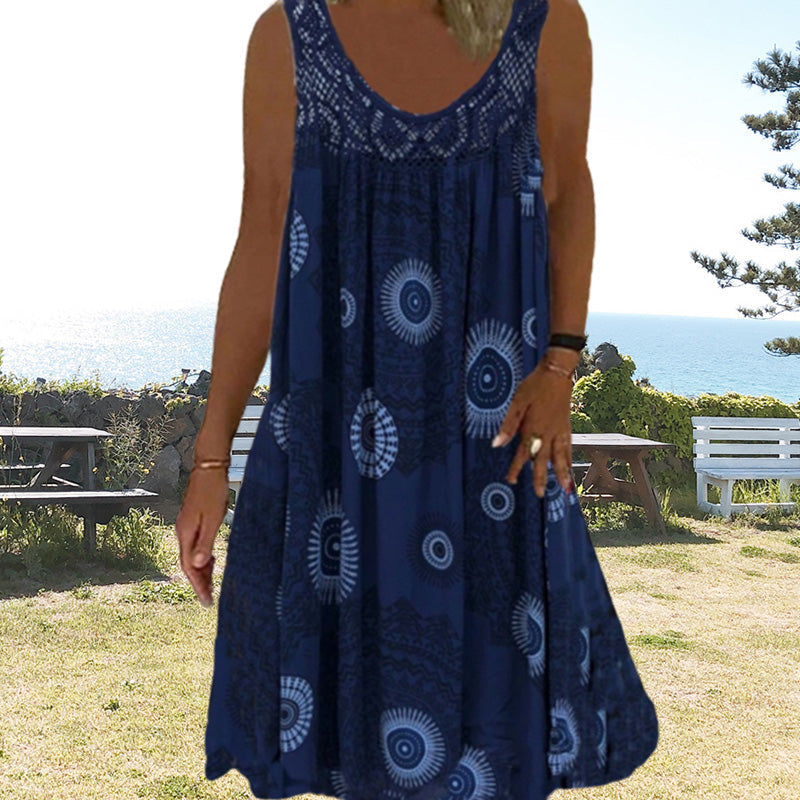 Sleeveless Summer Dress – Miranda | Airy & Comfortable-Dark blue-S-State of Style
