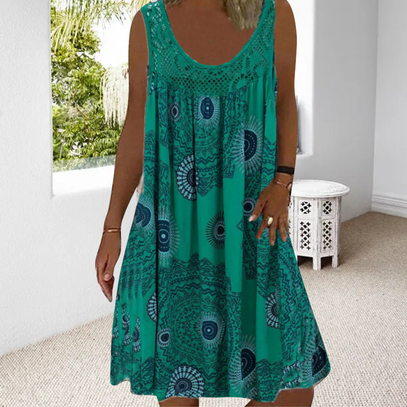 Sleeveless Summer Dress – Miranda | Airy & Comfortable-Green-S-State of Style