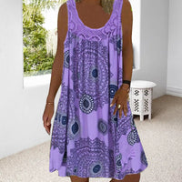 Sleeveless Summer Dress – Miranda | Airy & Comfortable-Purple-S-State of Style