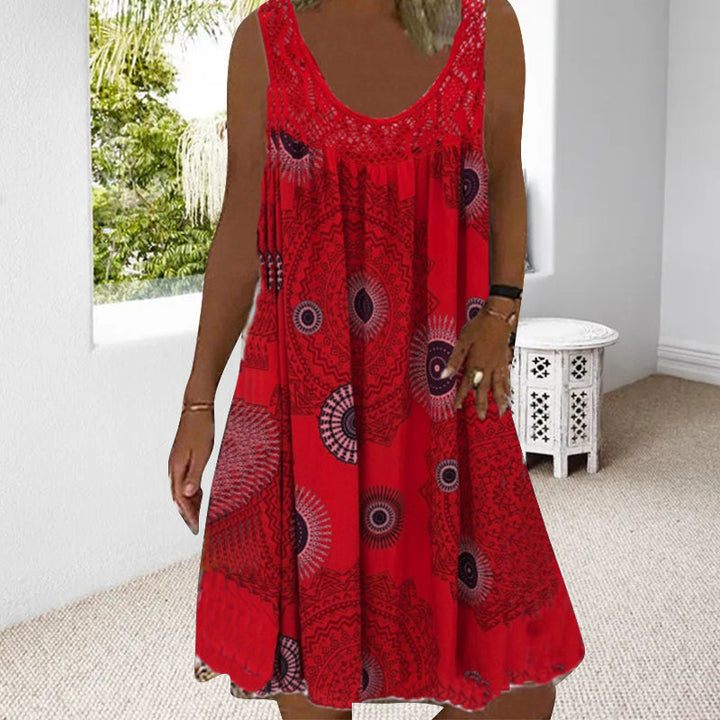 Sleeveless Summer Dress – Miranda | Airy & Comfortable-Red-S-State of Style