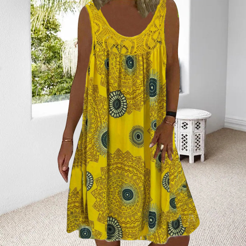 Sleeveless Summer Dress – Miranda | Airy & Comfortable-Yellow-S-State of Style
