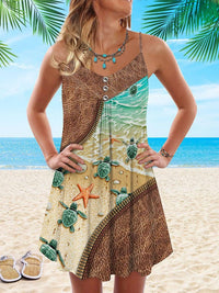 Sleeveless Summer Mini Dress for Women - Solene-Starfish 2-S-State of Style